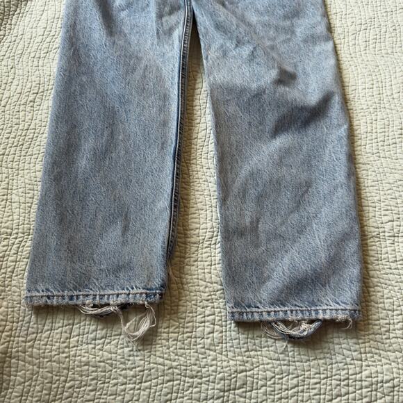 Zara The Pepper Mom Distressed Blue Jeans Size 6 - Picture 8 of 9